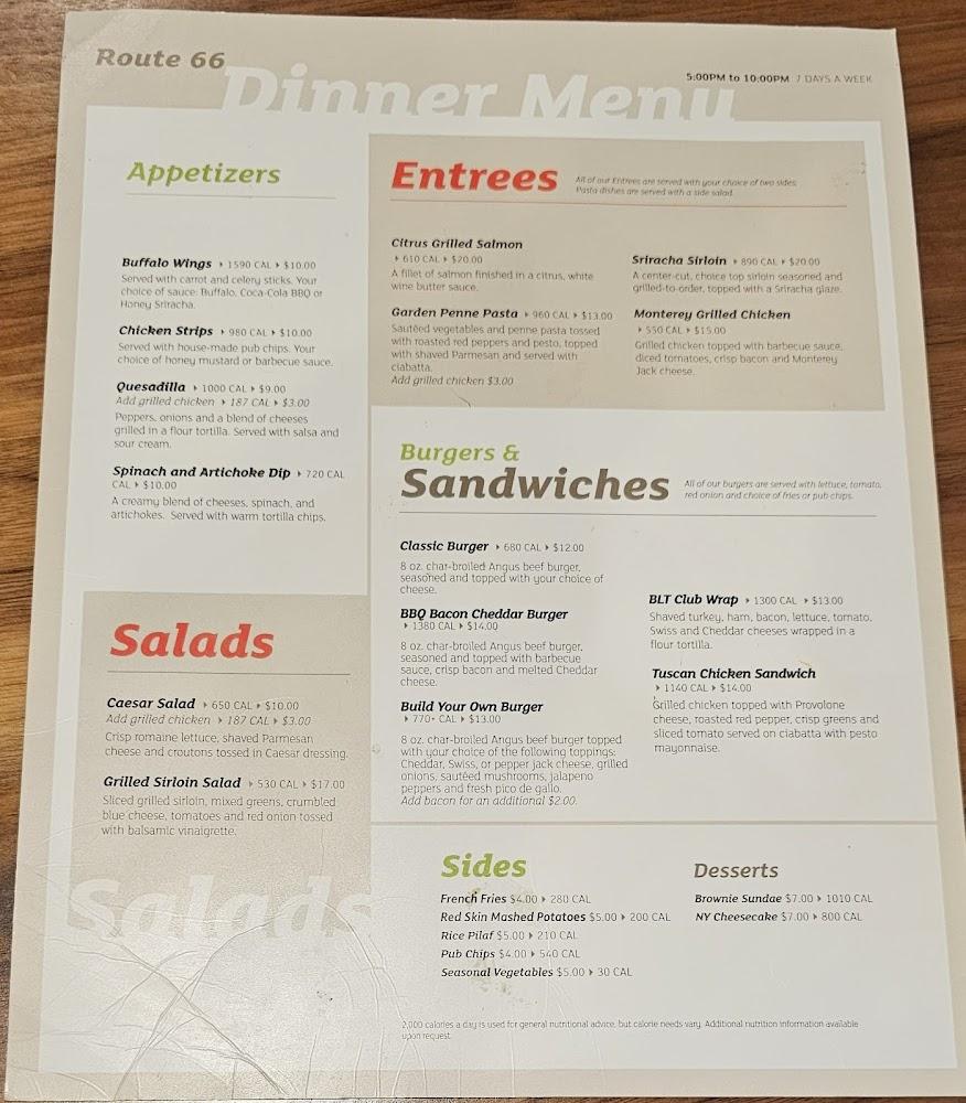 Route 66 Pub & Grill Menu image 2